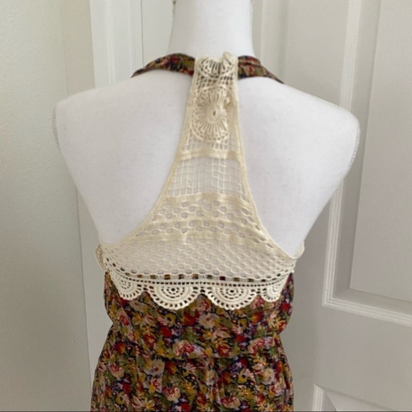 Lush Multicolored Crochet Racerback Dress Sm - Picture 8 of 10